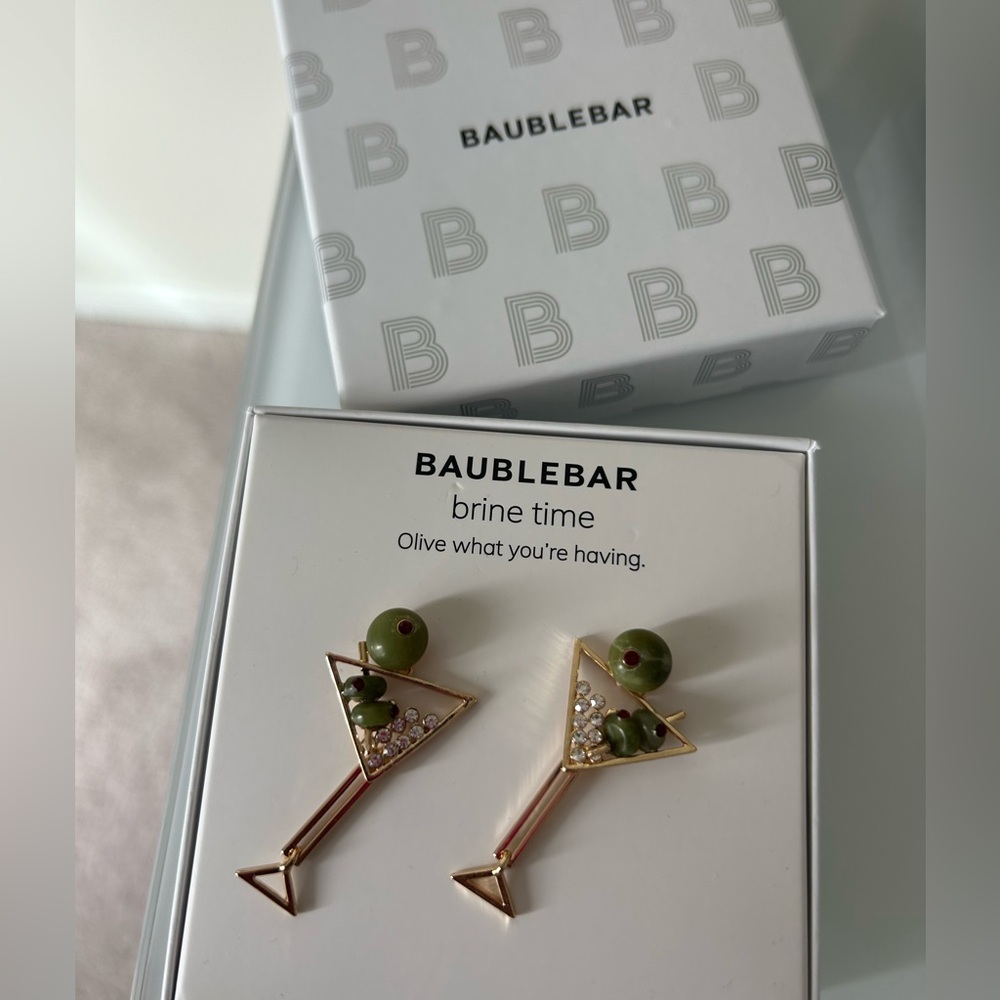 Baublebar olive martini dangle earrings